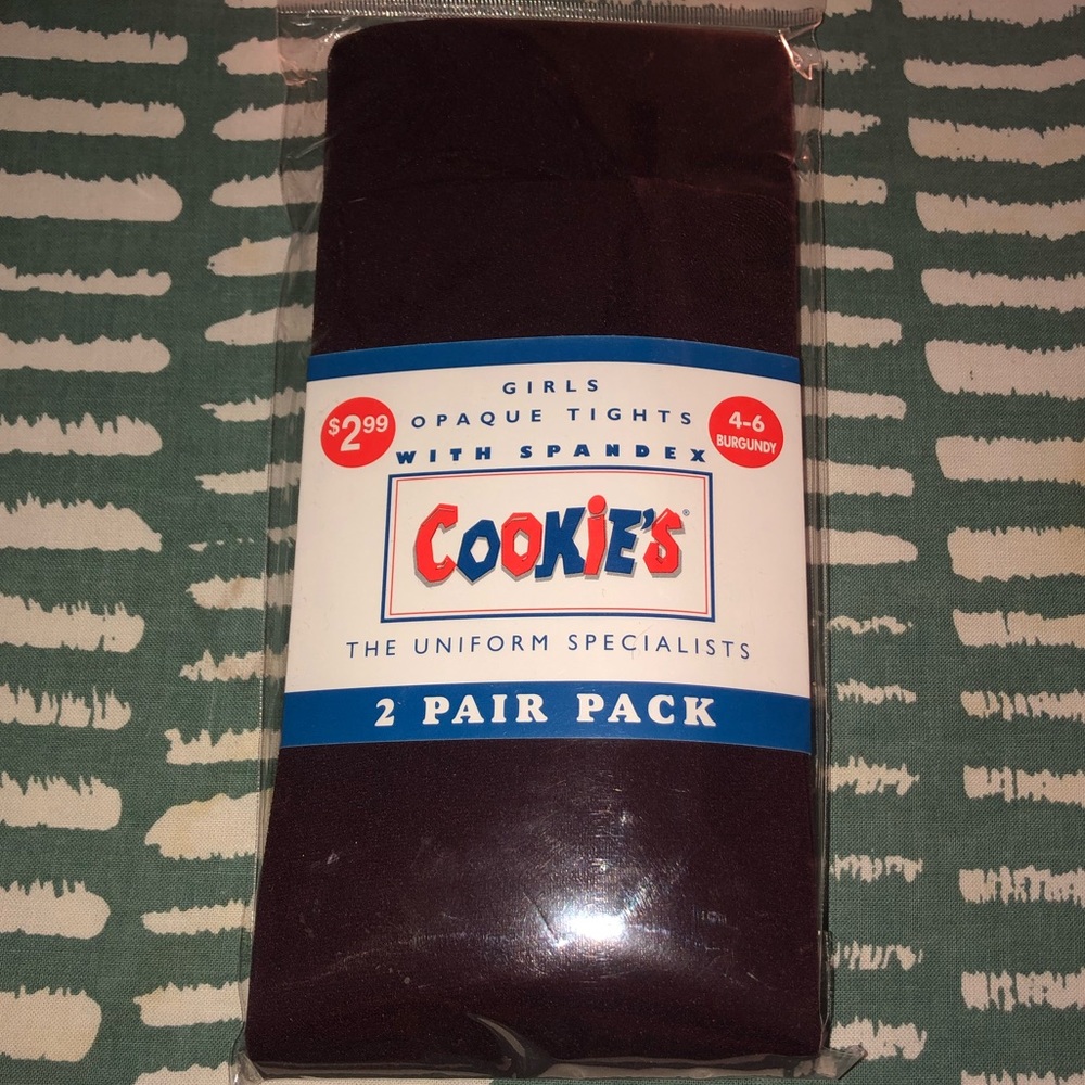 Girls Cookies Tights 2 pack NWT